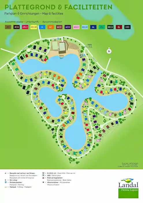 Plattegrond vakantiepark Drentse Lagune.