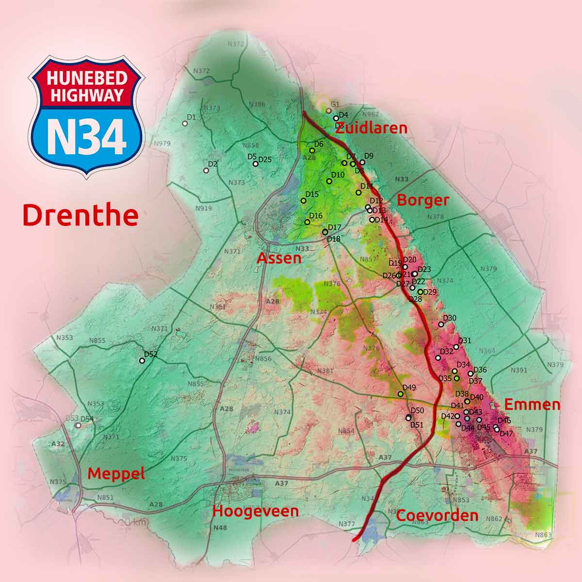 Onderzoek het hoofdzakelijk Onbelangrijk Hunebed Highway | Drenthe